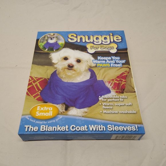 Snuggie Blanket w/ Sleeves For Tea Cup/Extra Small Dog Breeds 6"-9" SN221116 NIB - Picture 1 of 8